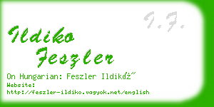 ildiko feszler business card